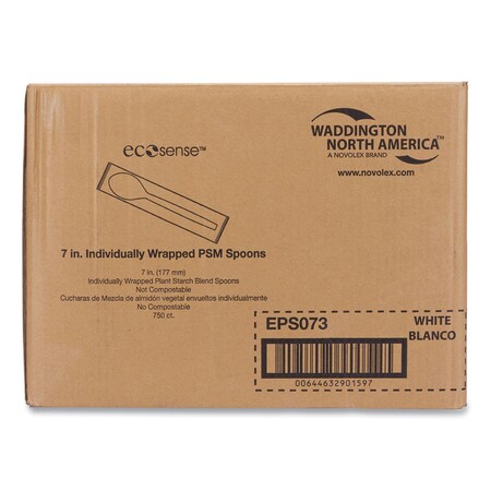 Eco-Products Renewable Individually Wrapped Plant Starch Spoon - 7 in., 750PK EPS073